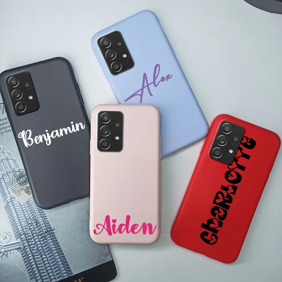 Per Samsung Galaxy A52S 5G A52 Custodia Personalizzata Personalizzata Personalizzata Con Nome Sottile Cover In Silicone Per Samsunga52 4G 5G A52 S A52