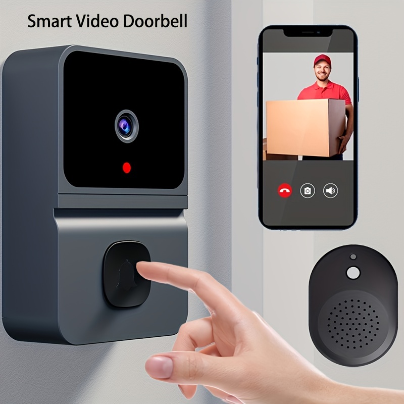 Rechargeable Smart Visual Doorbell Two-way Intercom Infrared Night Vision Remote Monitoring Security System Wifi Video Door Bell