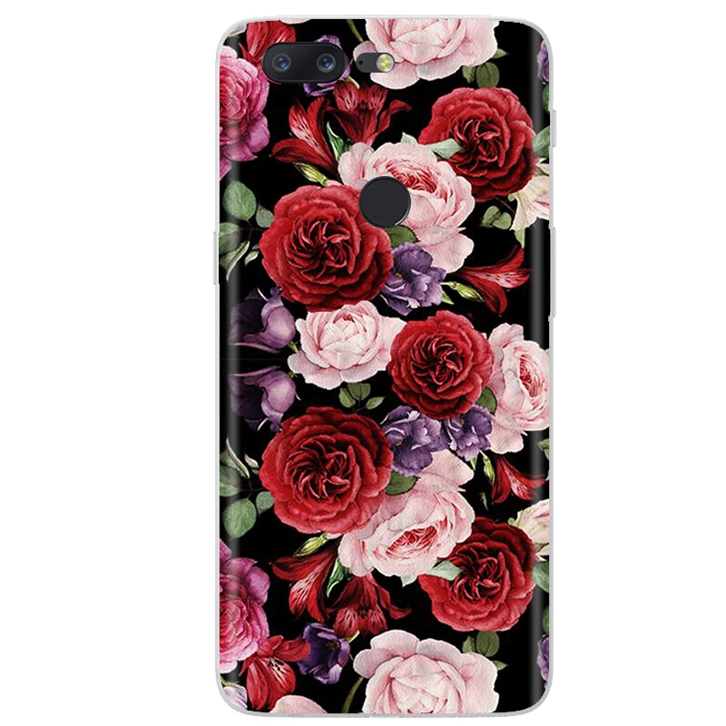 For Oneplus 5T Case Silicone Soft TPU Flower Animals Phone Case For OnePlus 5 5T Coque Case For Oneplus 5 Case Full Bumper Funda glass flip cover