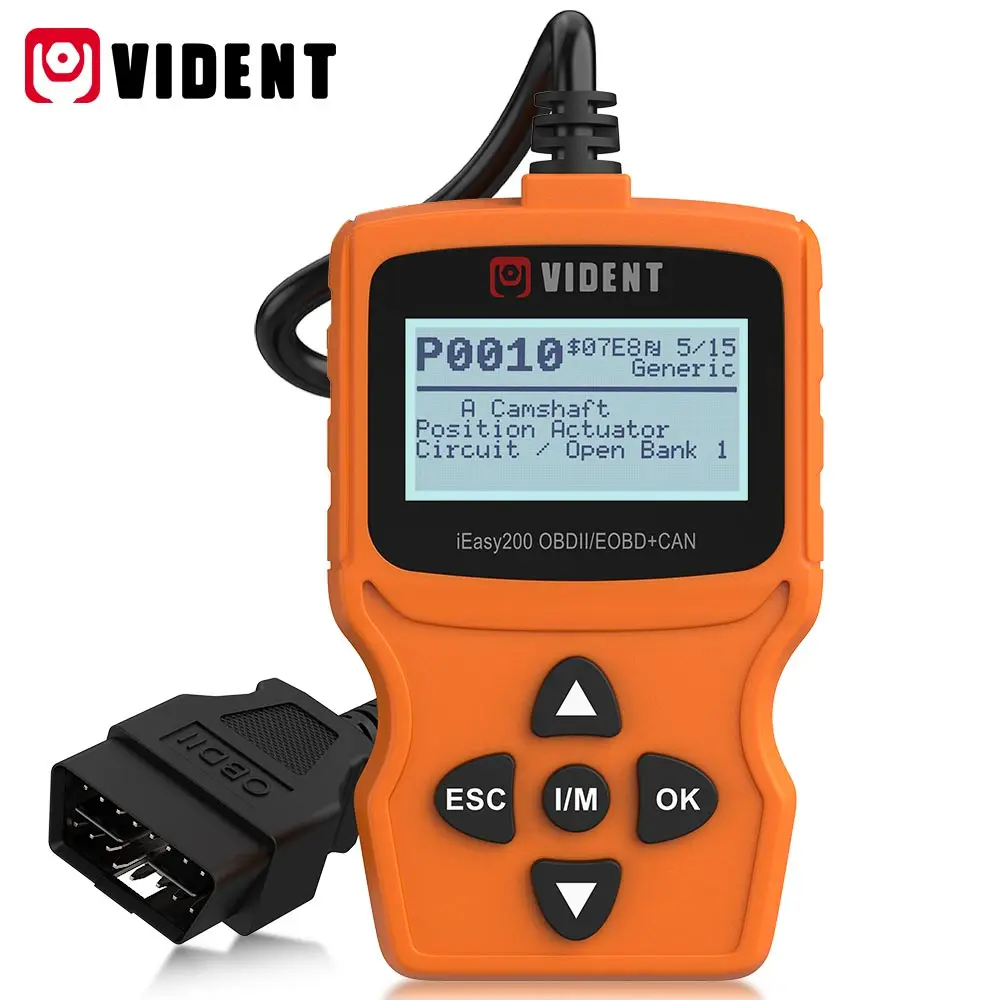 Считыватель кодов VIDENT iEasy200 OBDII/EOBD + CAN для проверки светильник освещение двигателя