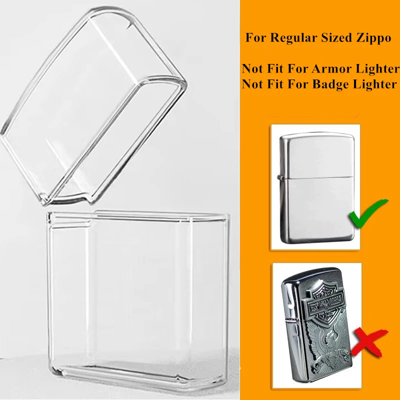 Transparent TPU Soft Protective Shell for Zippo Regular Size Lighter Anti Scratch Drop Protect Paint Outer Case Accessory