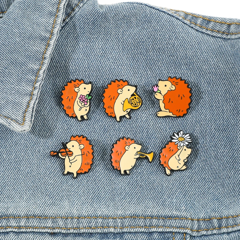 Hedgehog ball enamel pin - kawaii pins by boygirlparty - hedgehog