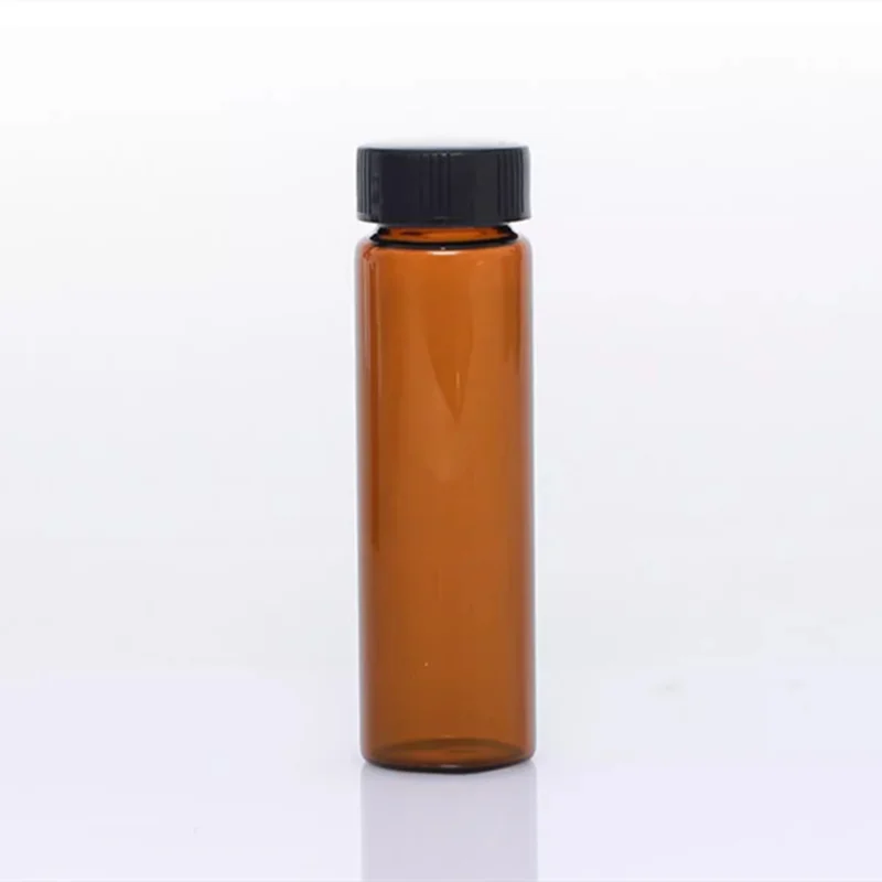 2ml To 60ml Amber Lab Glass Sample Bottles Brown Screw-mouth Essential Oil Bottle Lab Vial Chemistry Glassware Lab Glass Supplies Lab Reagent Bottle