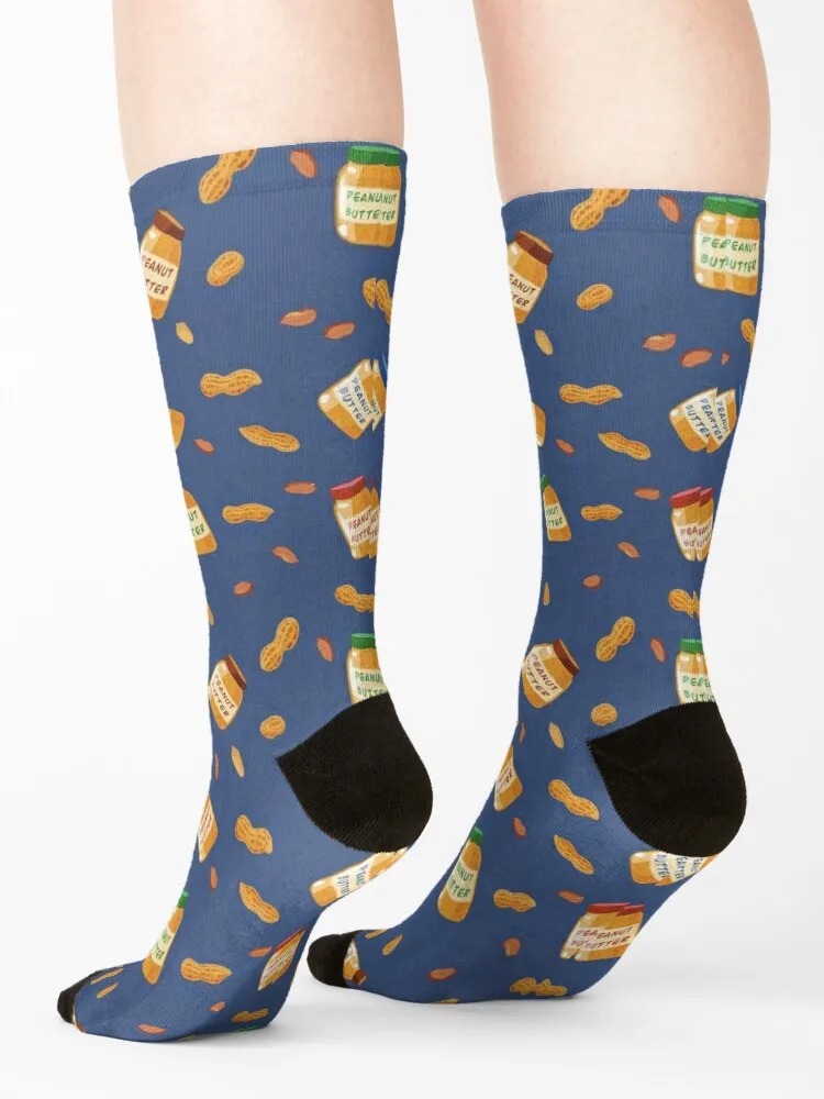 Peanut Butter! Blue Socks set hip hop Stockings compression Luxury Woman Socks Men's