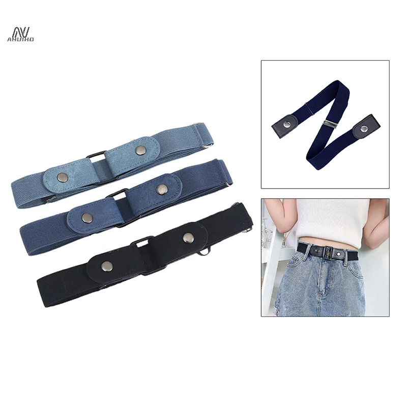 

Unisex Elastic Belt Without Buckle Free Belts For Adult Women Man Jeans Pants Dress Stretch Waist