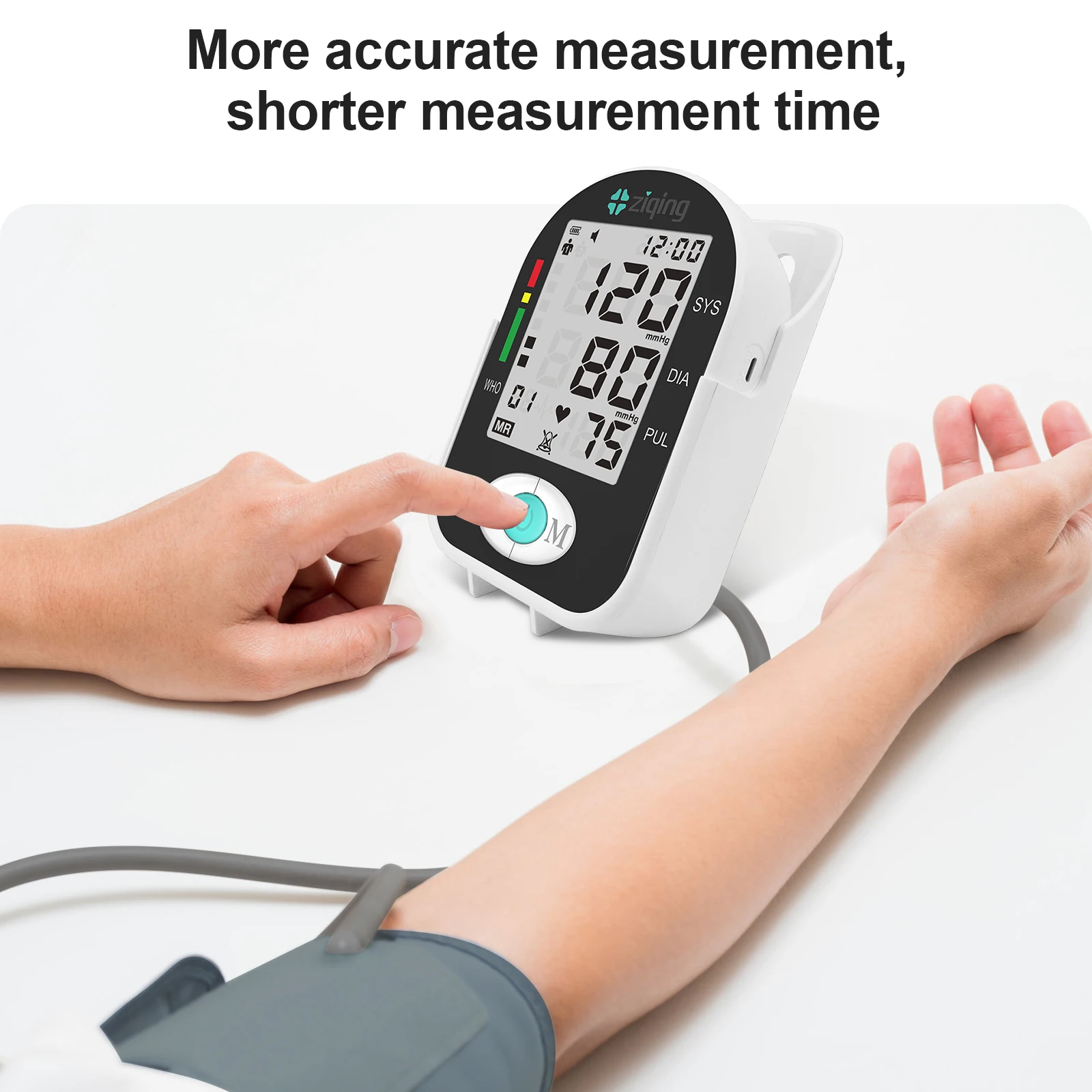 ZIQING Portable Blood Pressure Monitor Mini Upper Arm Blood, 49 OFF