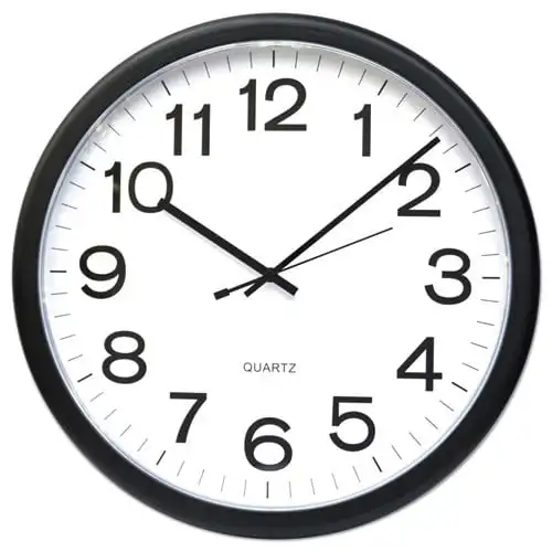 

13.5 in. dia. Round Wall Clock - Black Case