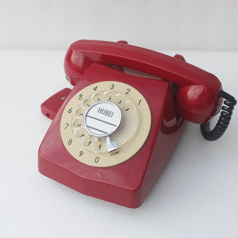 

Old Common Desk Type Head Mechanical Telephone Home Bar Display Props Real Dial Telephone Collection