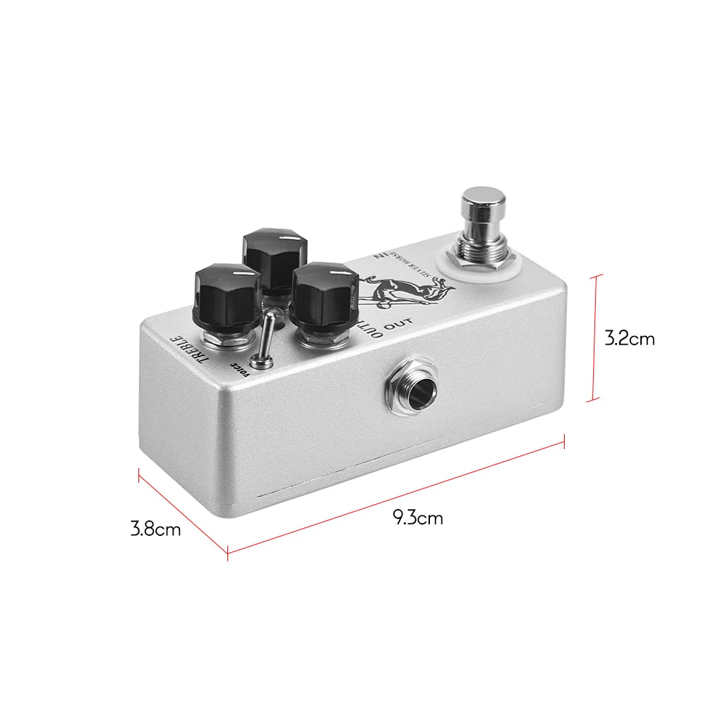 Mini Guitar Effect Pedal True Bypass Full Metal Shell MOSKY Classic Silver Horse Guitar Pedal Overdrive guitar effect pedal,guitar effects pedal
