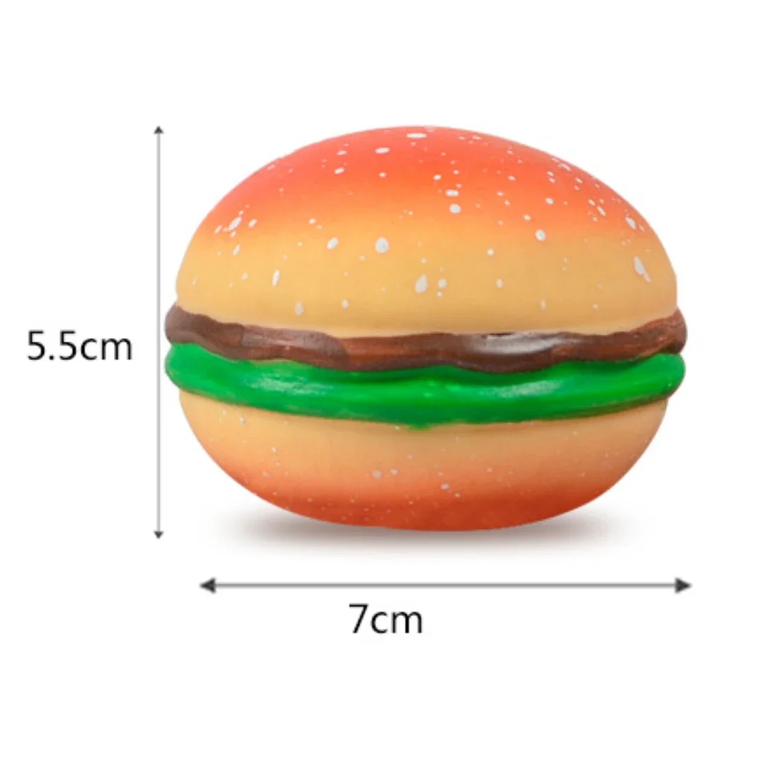 3D Squishy Burger Fidget Brinquedos, Engraçado Burger, Bola Anti-Stress, Silicone Descompressão Sensorial Brinquedos