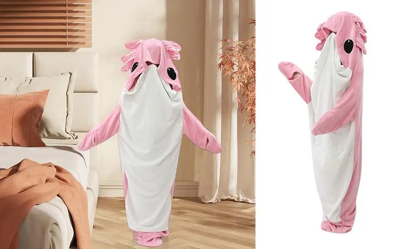 

Wearable Blanket Onesie Salamander Onesie Cosplay Costume Warm And Comfortable Sleeping Bag Throw Blanket For Masquerade Parties