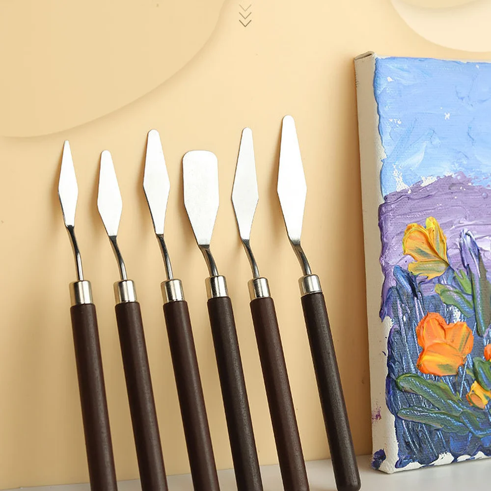 Grattoir à palette en acier inoxydable, spatule opaque pour artiste, outils  d'art de peinture à l'huile, lame de couteau, 1 pièce