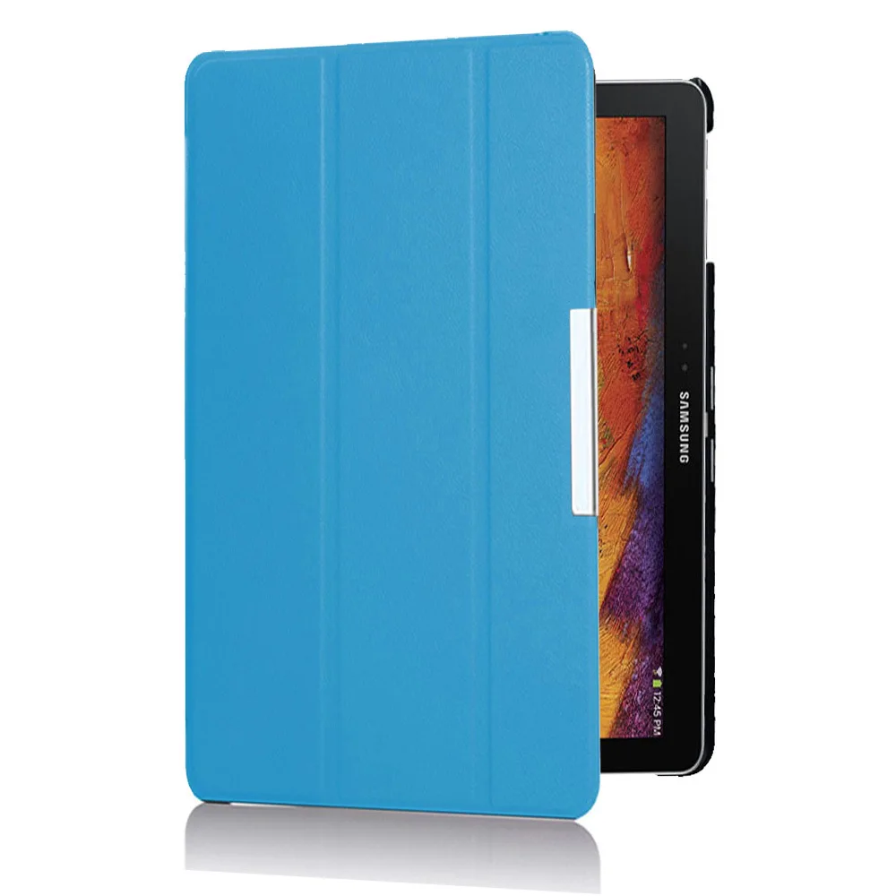 Premium PU Leather Tri-Fold Tablet Cover with Auto Sleep/Wake Feature