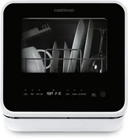 FDW05ASBWHA Portable Countertop Dishwasher with 5-Liter Built-in Water Tank, 5 Programs, Baby Care, Glass & Fruit Wash, Black 1