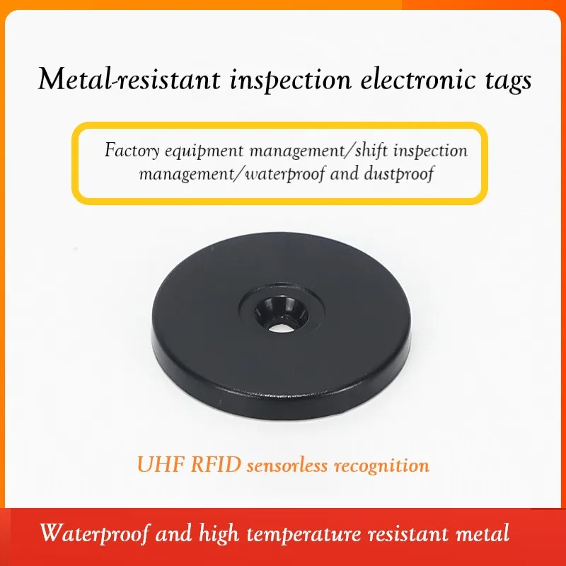 10pcs FT-D40 Patrol Tag UHF 915M Anti-Metal Round ABS Passive RFID Patrol Point UHF