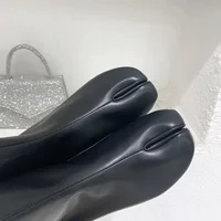 Luxury Design Fashion Split Toe Shoes 2025 Autumn Winter New Ankle Boots Genuine Leather Low Heels Women's Boots - Image 5