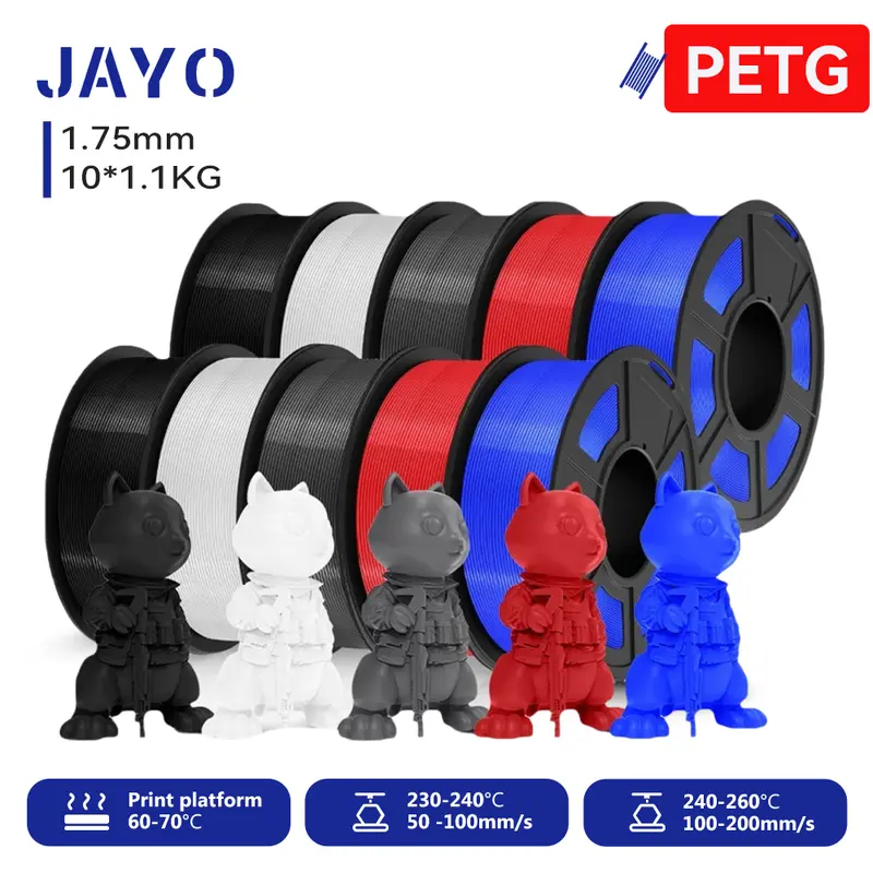 JAYO 3D Printer PLA/PLA Meta/PETG/PLA PLUS/PLA Matte Filament 1.75mm 9/10 Rolls 3D Printing Materials for 3D Printer&3D Pen - Image 21