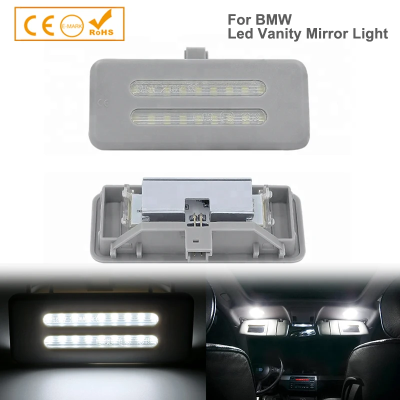 

2x LED Interior Sun Visor Vanity Mirror Lamps For BMW E60 E61 E90 E91 E92 X5 E70 X3 F25 X6 E71 E72 X1 E84 Reading Light 6962014