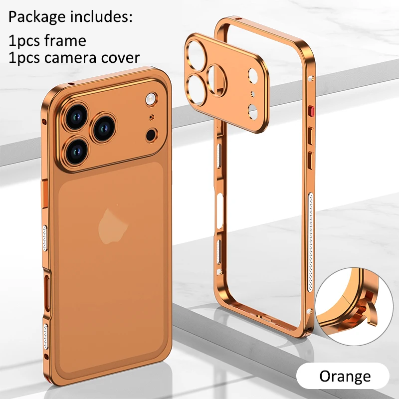 Premium Aluminium Alloy Metal Frame Bumper with Camera Protector Cap Cover