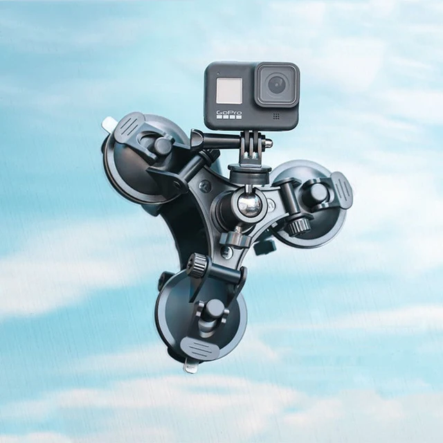 Support de caméra à ventouse pour voiture, avec trépied, adaptateur, support de téléphone pour GoPro Hero 13 12 11 10 9 8 DJI Osmo 360 Action 5 Pro 3 4 Insta 5
