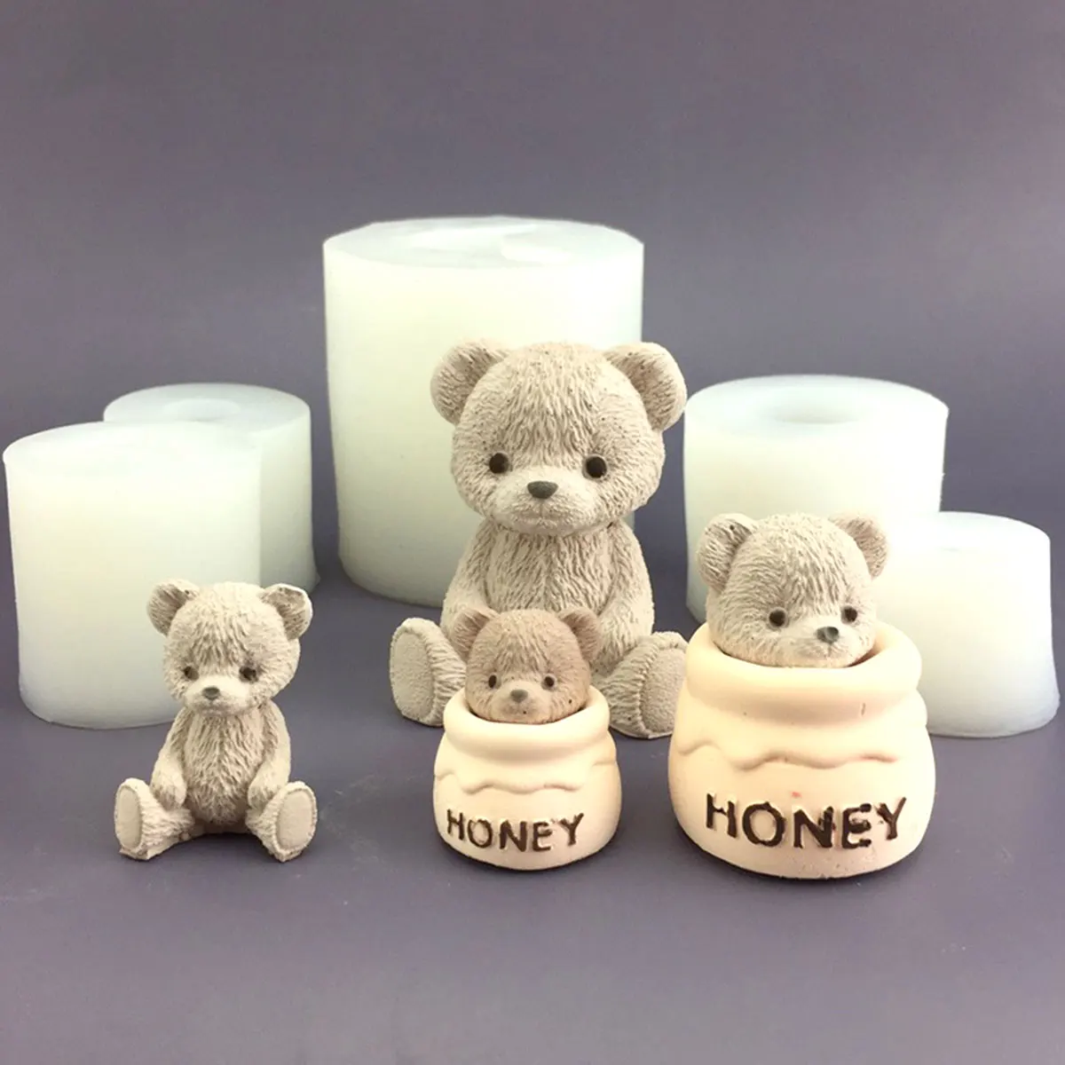 Teddy Bear Honey Jar Mold 2