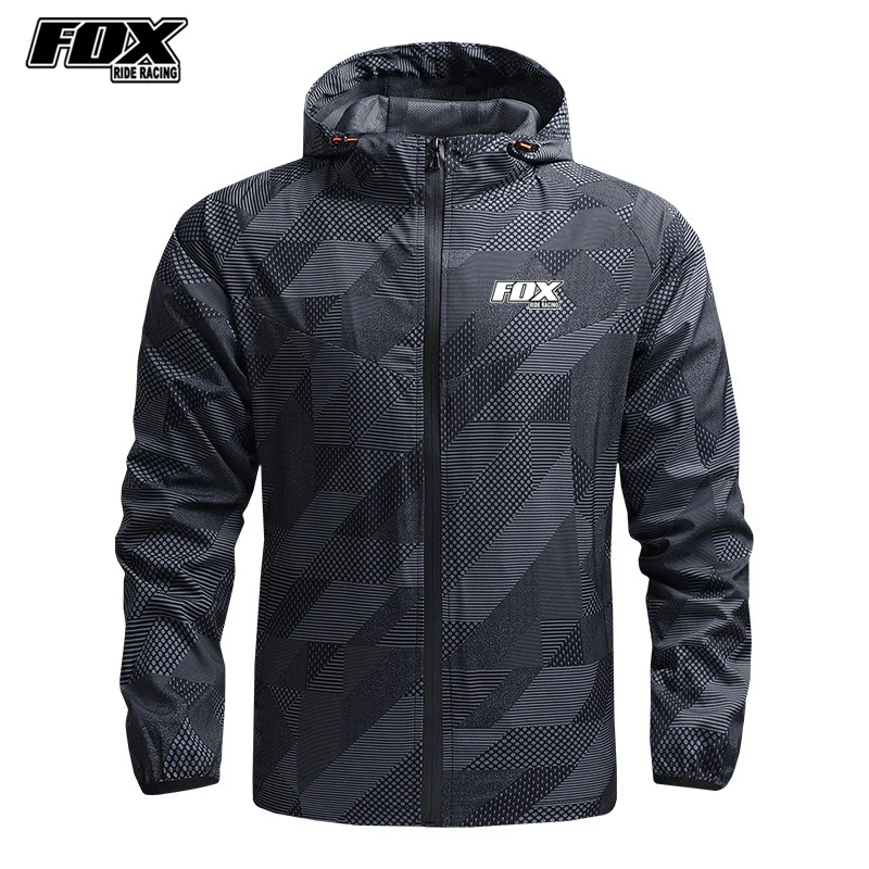 Men's Cycling Hoodies Jacket Waterproof Cortavientos Ciclismo Hombre MTB  Bike Hooded Jacket Bicycle Windbreaker FOX Cycling