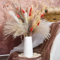 Natural Pampas Lavender Dried Artificial Flower Bouquet