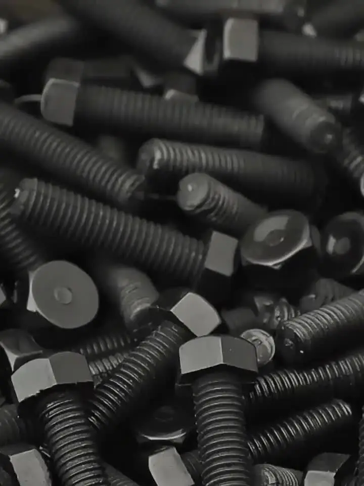 DIN933 Black Nylon External Hex Bolts Hexagonal Screws M3 M4 M5 M6