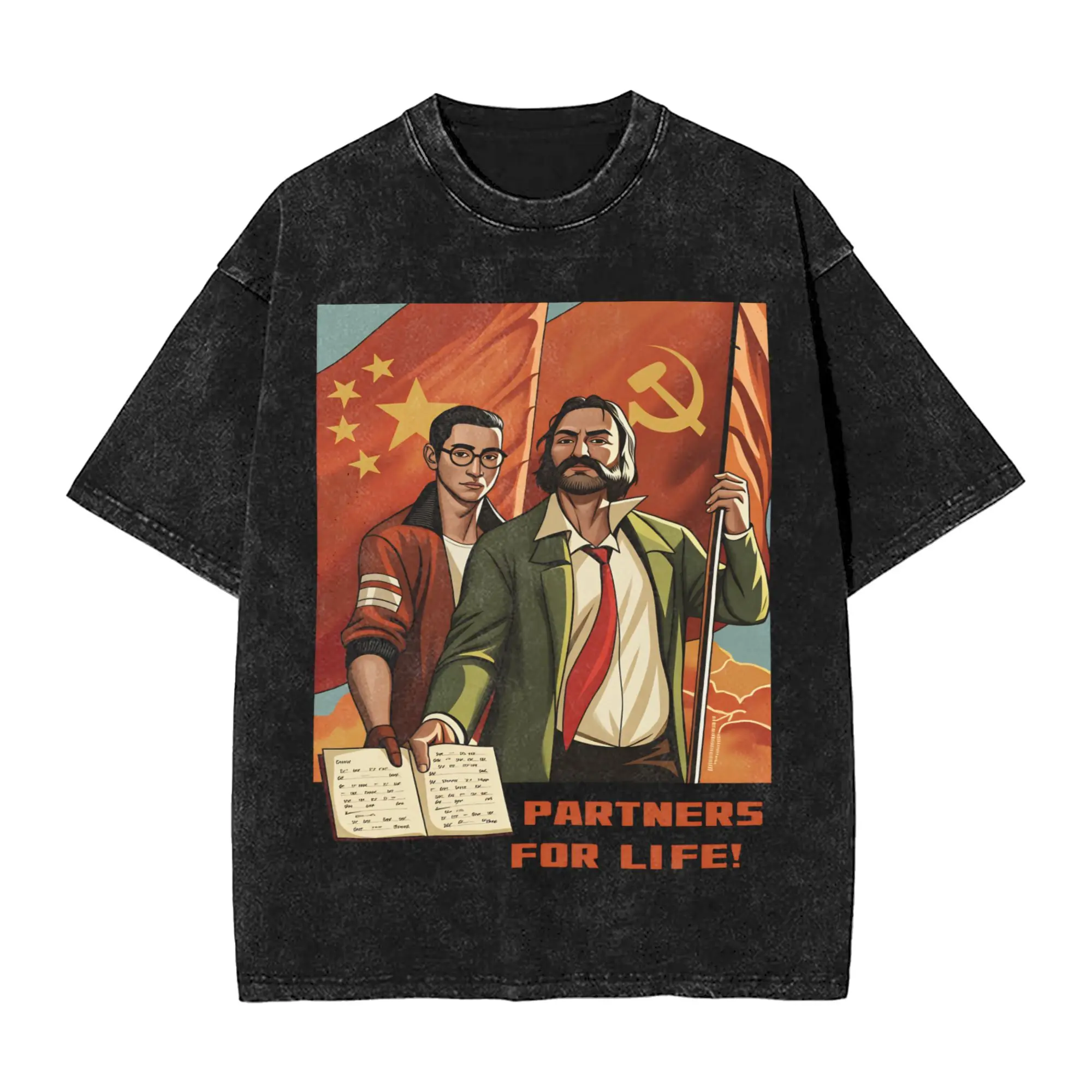 Disco Elysium Partners For Life T-Shirt Sommer Streetwear T-Shirts Baumwolle Harajuku T-Shirt für Herren Kurzärmelige lockere T-Shirts