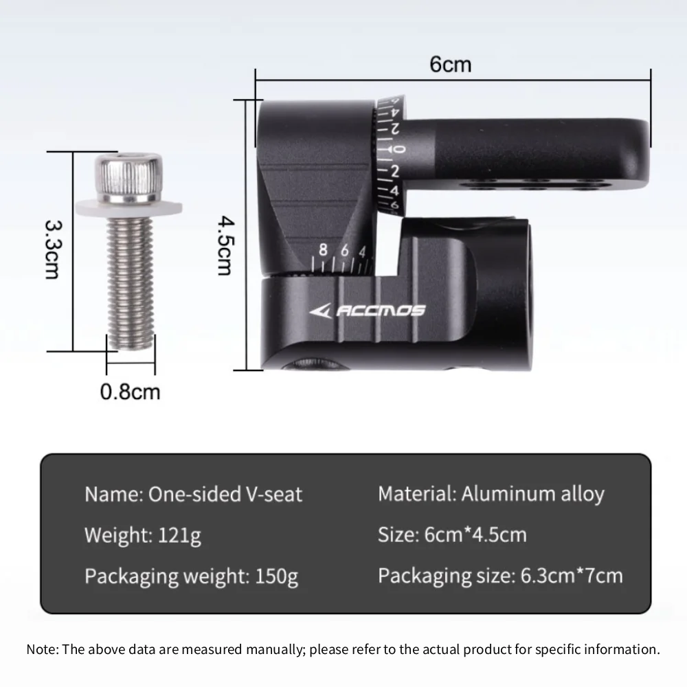 Single Side V-Bar Archery Bow Stabilizer with Quick Connection and Adjustable Gear Lock Design