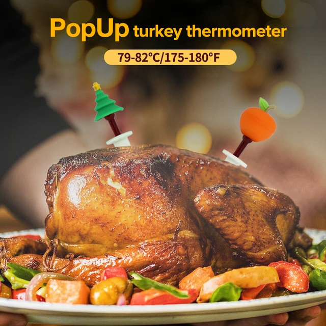 Turkey Pop Up Timer, 20Pcs Poultry Thermometer Pop Up Cooking Thermometer  Roasted Chicken Temperature Meter for Oven Cooking Poultry Turkey Chicken