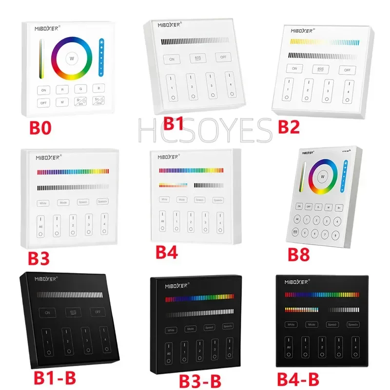 MIBOXER B0 B1 B2 B3 B4 B8 Panel Remote RGB+CCT 2.4GHZ 4-Zone 8-Zone ...