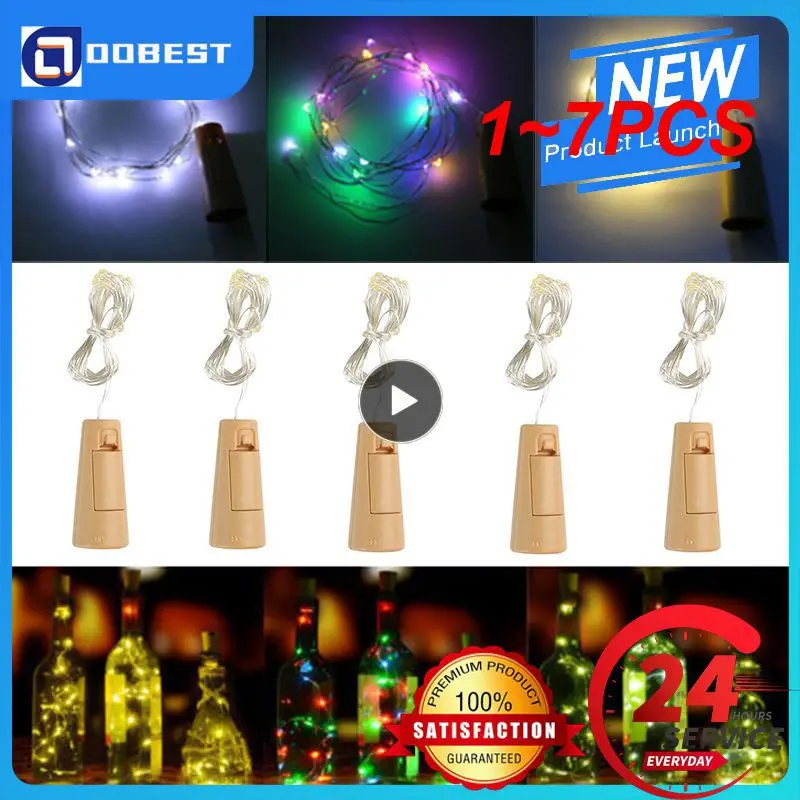 

1~7PCS Wine Bottle Fairy Lights Eco-friendly Easy To Use Party Decorations Grapes Wine Decoration Lamp Wedding Decorations
