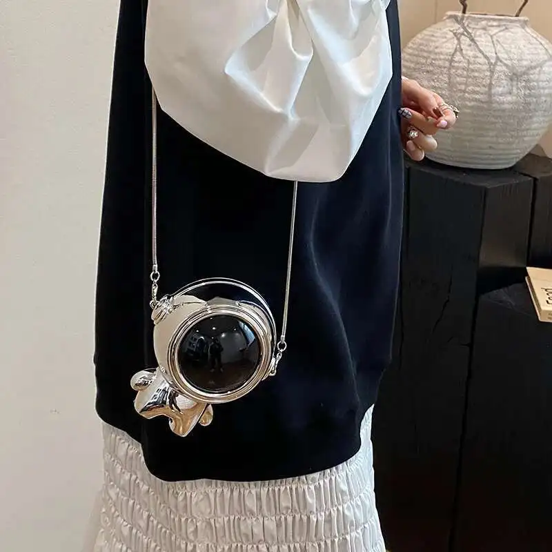 Crossbody Bag Leather Shoulder Bag Funny Acrylic Shoulder Bag Spaceman Bag New Fashion Banquet