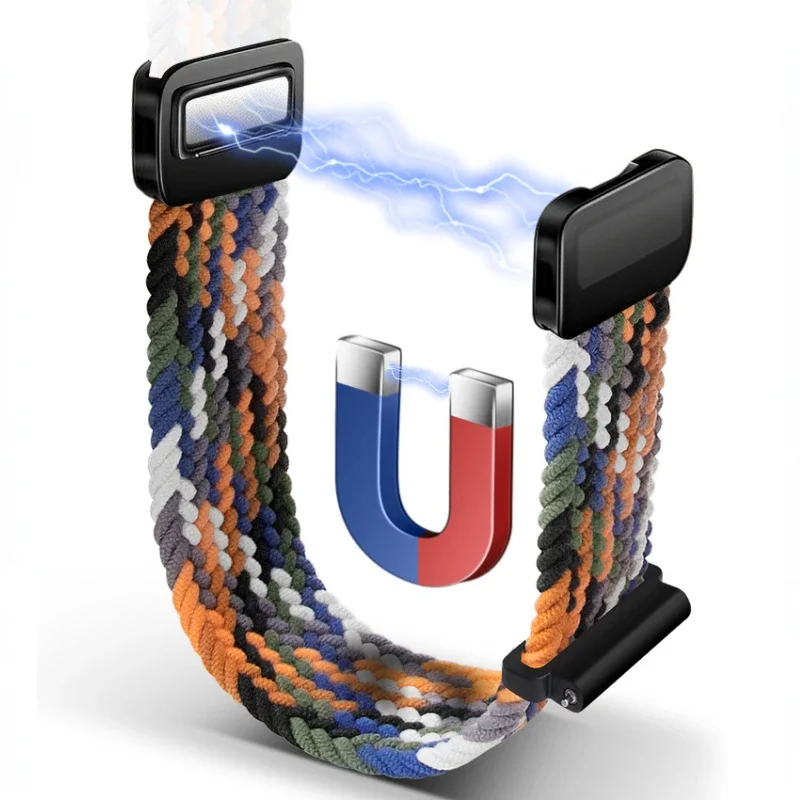 20mm 22mm Braided Nylon Strap for  Huawei Watch GT/GT3 Pro/Samsung Galaxy Watch 6 5 4 Magnetic Bracelet for Amazfit GTR/GTS Band