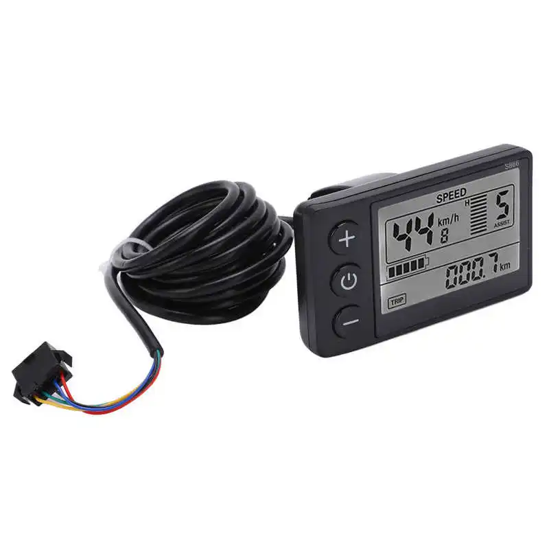 Electric Bike Controller Electric Bike Conversion Kit Electric Bike LCD Display Panel 36V/48V 250W/350W 15A Electric Bike Brushless Motor Controller + LCD S866 Display Panel E-bicycle Brushless Controller Kit