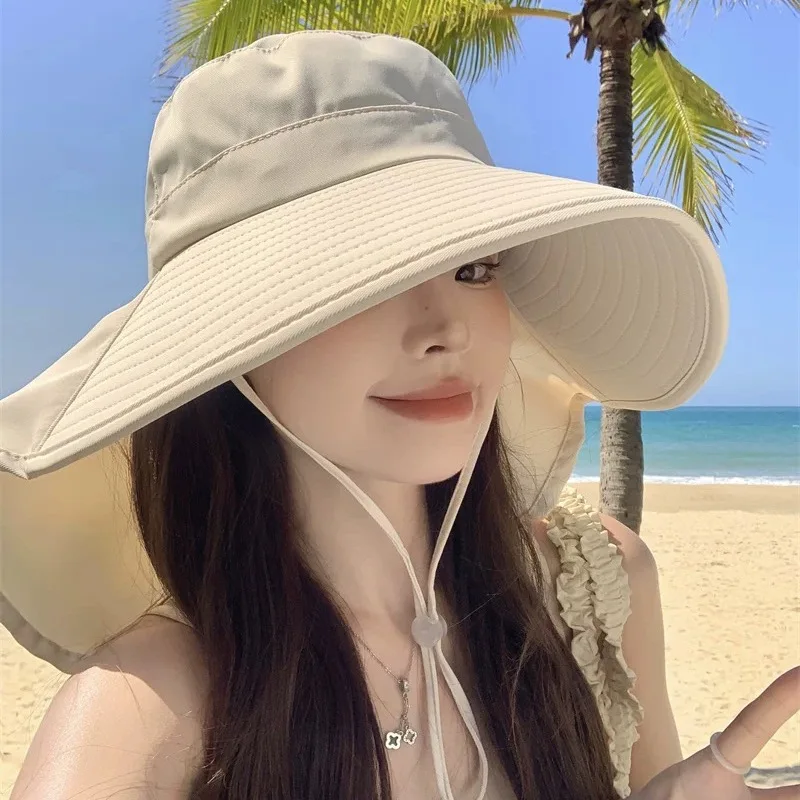 Assorted Color Women's Wide Brim Bucket Hat Neck Flap Durable Comfortable Packable Outdoor Activities Daily Commute Shopping