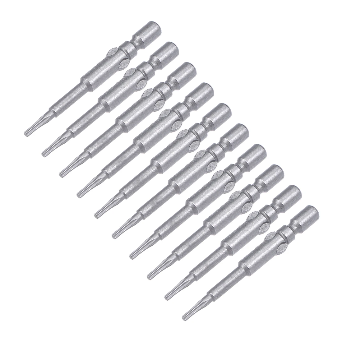 Uxcell 10 Pcs 40mm Long 4mm Dia Round Shank T4 Magnetic Torx Screwdriver Bits |