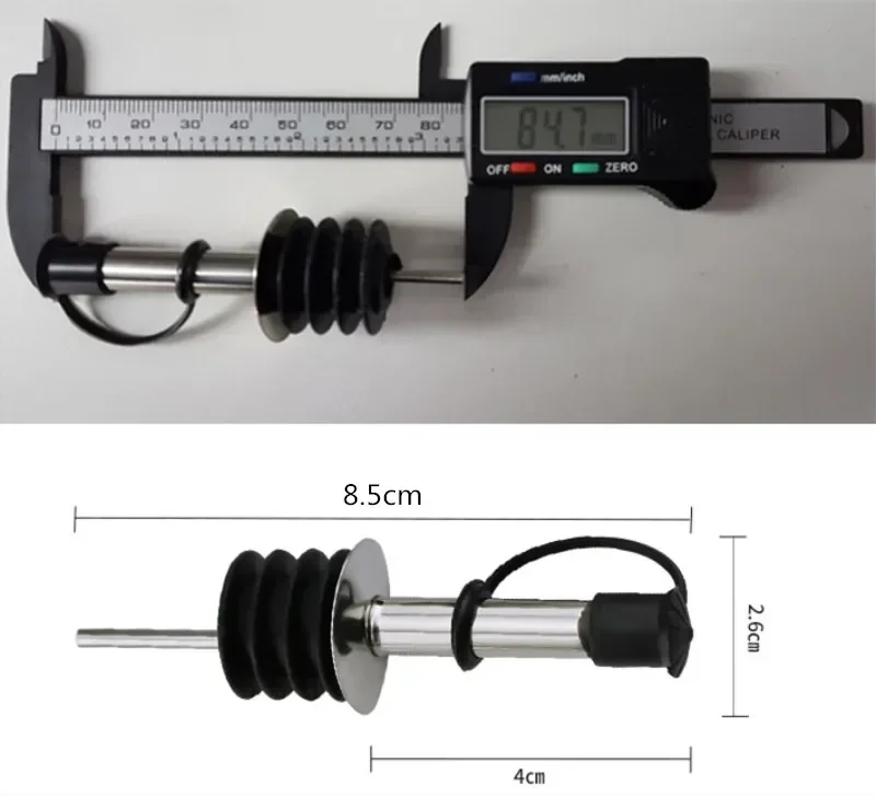 3 Pcs Bottle Stopper Red Wine Pourer with Cap Oil Champagne Bottle Wood Plug Black Lid Pourers Party Supplies Bar Accessories