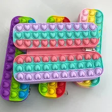 

Pop It Fidget Toys New Pencil Case Push Bubble Children Stress Relief Squeeze Toy Antistress Soft Squishy Kids Toys Gifts Ppoper