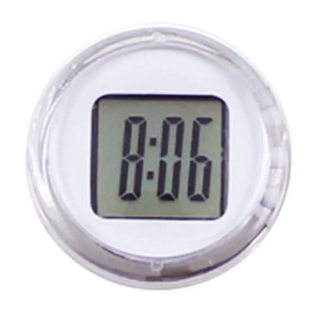 Mini Waterproof Motorcycle Bike Sticky Digital Display Clock Watch Motorcycle Decoration Auto Car Interior Accessories Digital Wall Clock Digital Display Clock