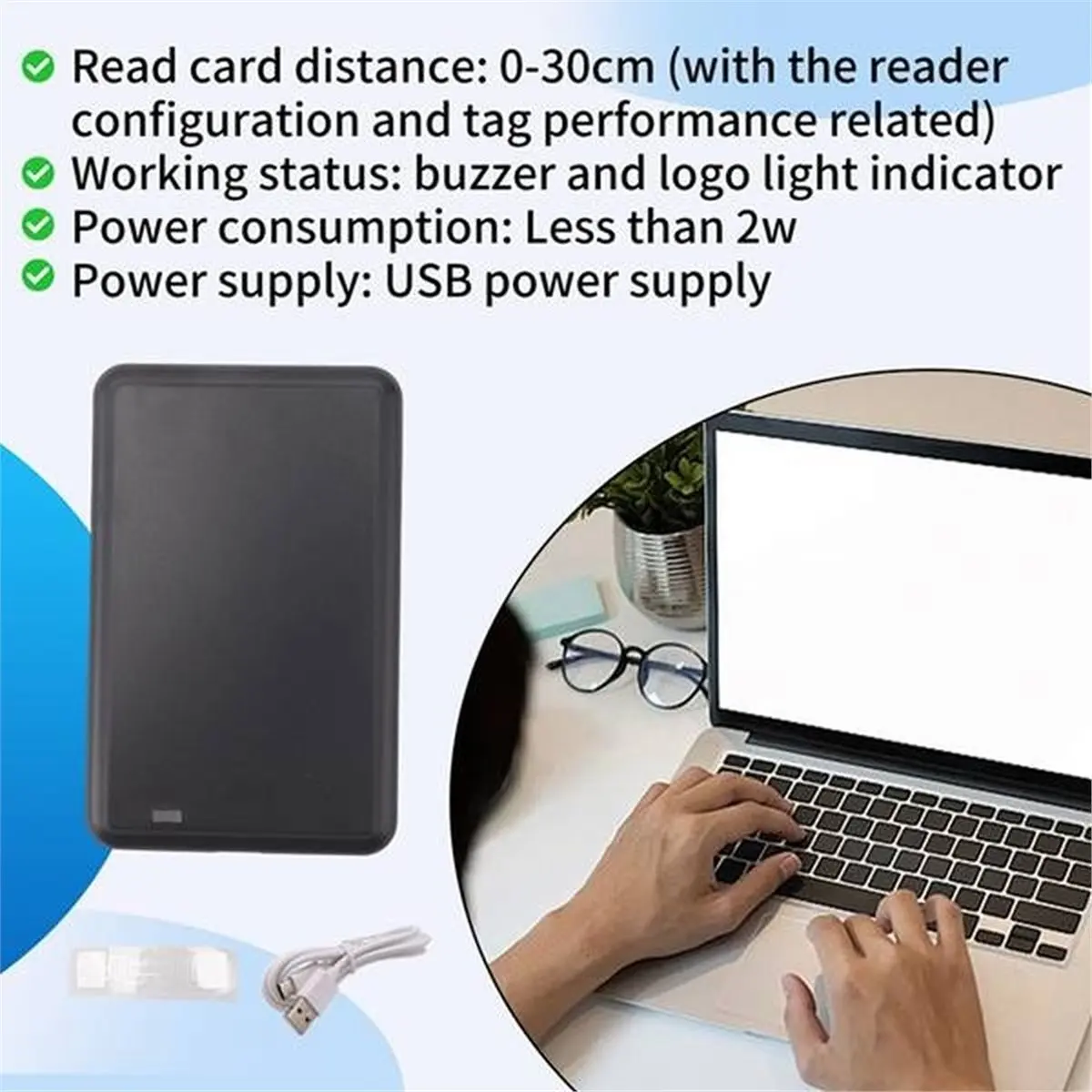 A32I USB UHF 태그 리더 ISO18000-6C 6B 860-960MHz 읽기 및..