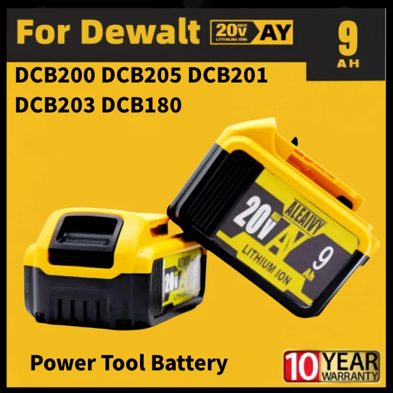 

Genuine 18V/20 Volt MAX 9000mAh DCB200 Replacement Li-ion Battery for DeWalt DCB205 DCB201 DCB203 DCB180 Power Tool Batteries