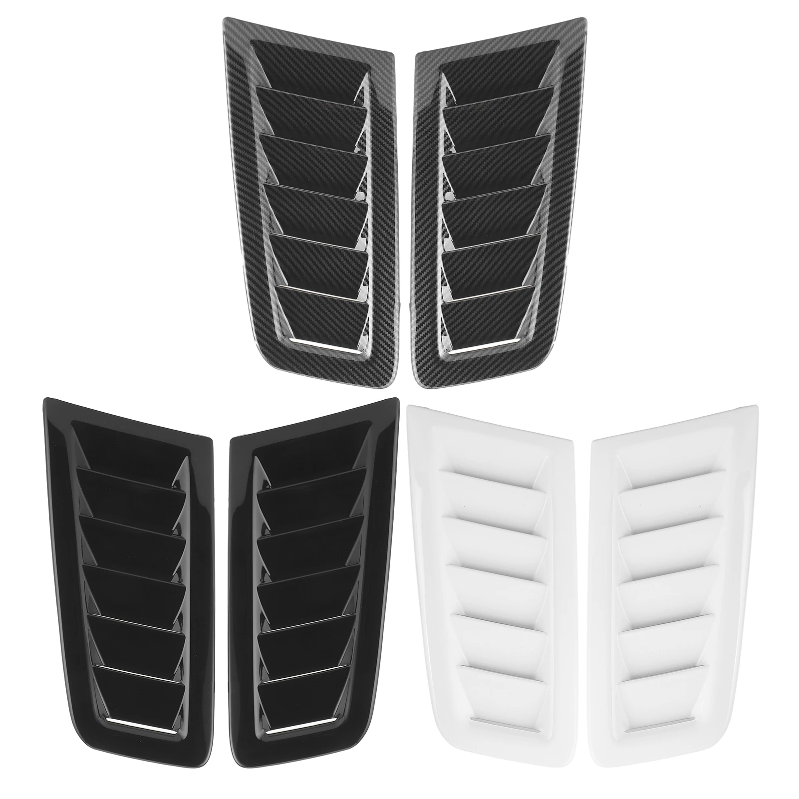 Hood Vents 2pcs Universal Car Bonnet Air Vent Trim ABS Engine Hood Air Outlet Cover Fit For Focus RS MK2 Style