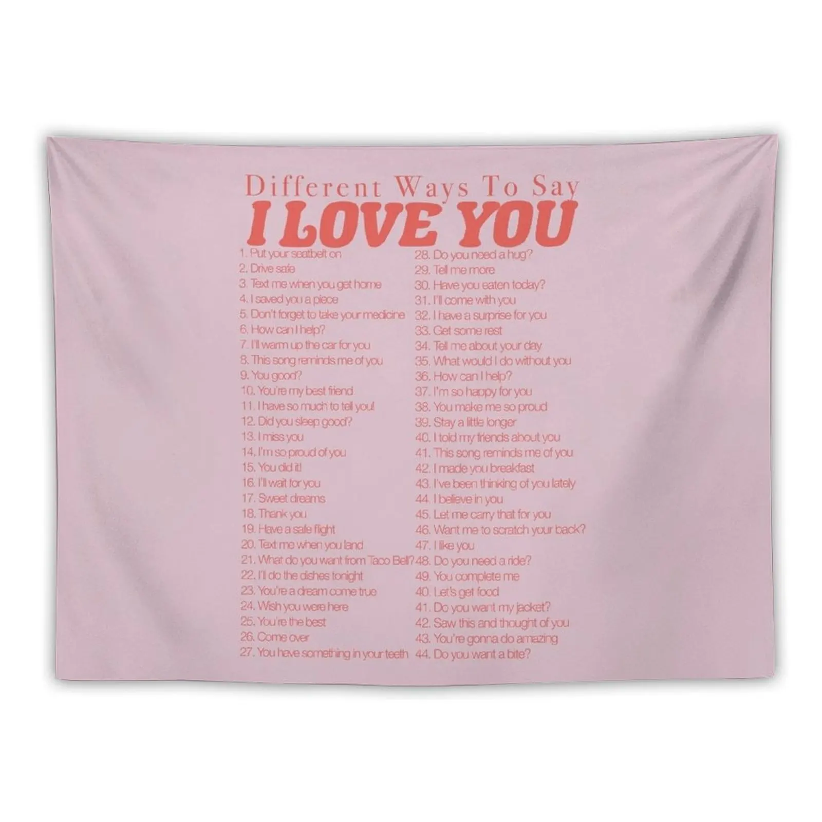 

Different Ways to Say, I Love You Tapestry Wall Carpet Japanese Room Decor Wall Deco Decoration Wall Tapestry