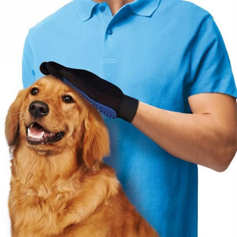 Dog comb 1PC Cat Grooming Glove Pet Hair Remove Gloves Clean Deshedding Effective Massage Combs | Дом и сад