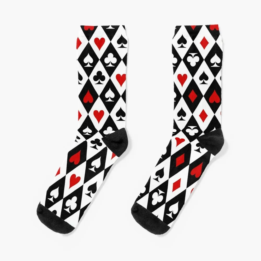 Playing cards suit symbols Socks gym Thermal man winter Lots Boy Child Socks Women's