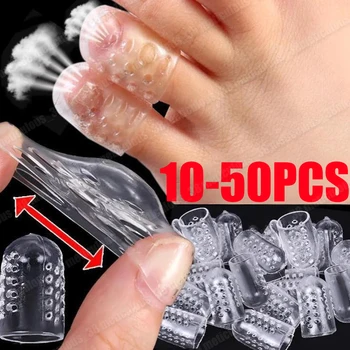 Protezioni per puntali in silicone Copri dita traspiranti anti-attrito Previene vesciche Correttore per alluce valgo Cura del piede Strumenti per pedicure 1