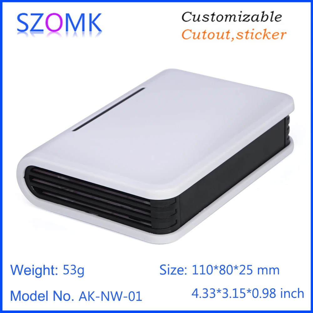 1 조각 110*80*25mm 뜨거운 판매 abs wifi 라우터 인클로저 플라스틱 전자 상자 szomk LED 배포 인클로저 제어 상자