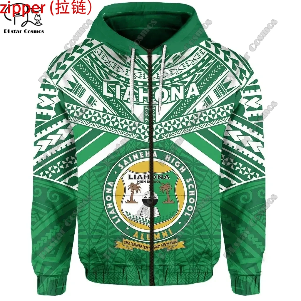 PLstar Cosmos 3D Print Newest Tattoo Tonga Liahona High School Art Harajuku Streetwear Pullover Unique Unisex Hoodie/Zip   L4